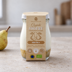 Čvrsti jogurt s podloženim sadjem 174 ml - hruška