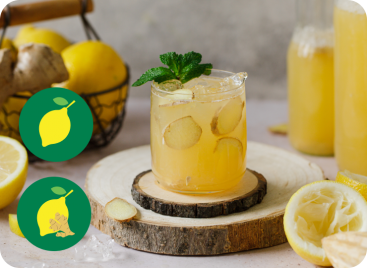 100% naravna limonada + ingver