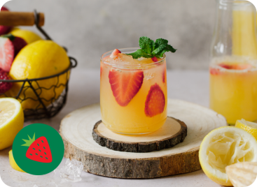 100% naravna limonada z jagodami