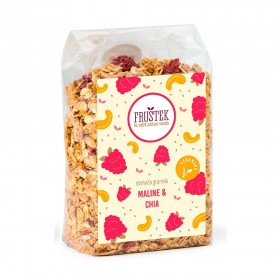 Domača granola z malinami